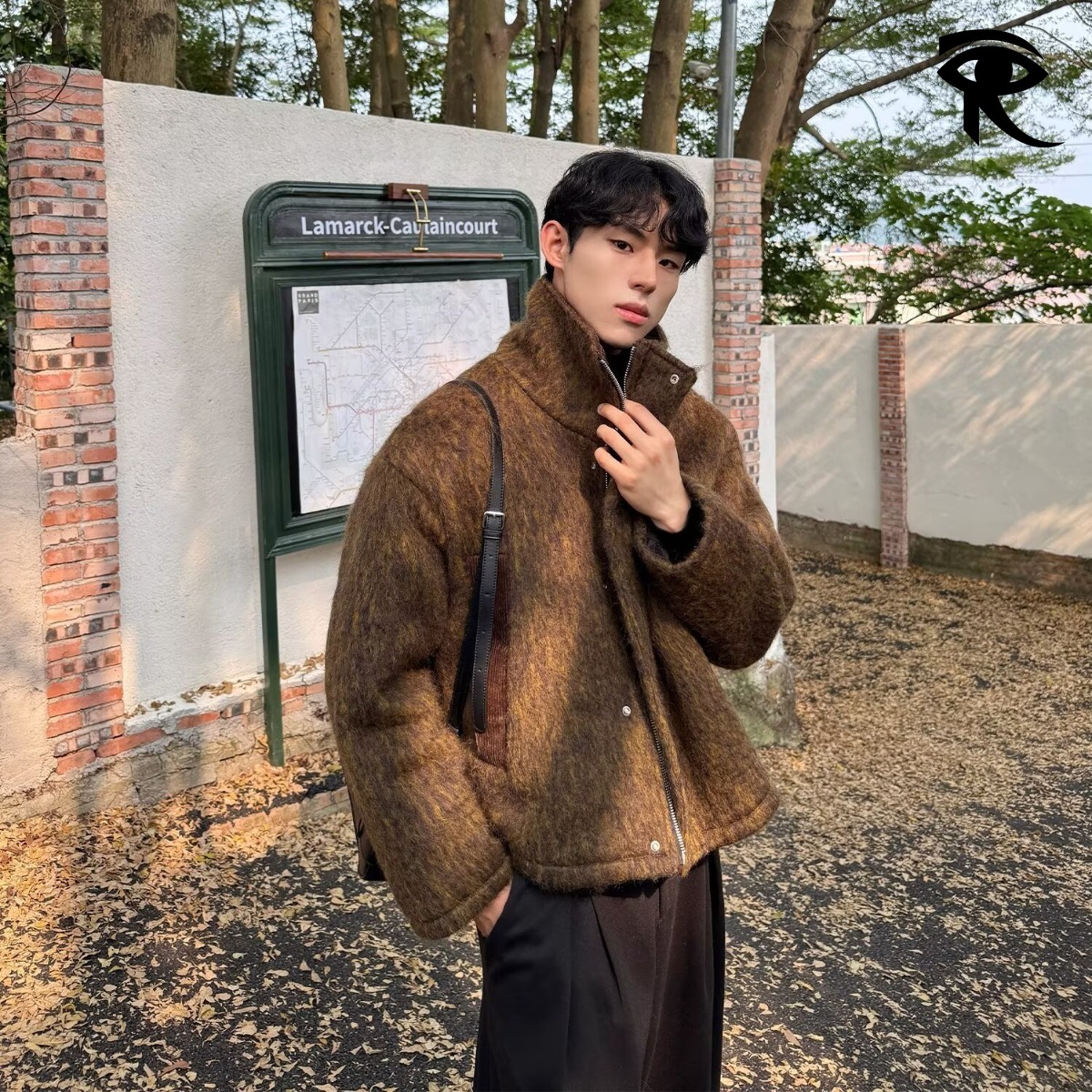 2025 Retro Men Women Korean Jacket Boutique Craftsmanship Winter Light Grass Plush Brown Stand Collar Woolen Jacket Coat Original Jacket Designer