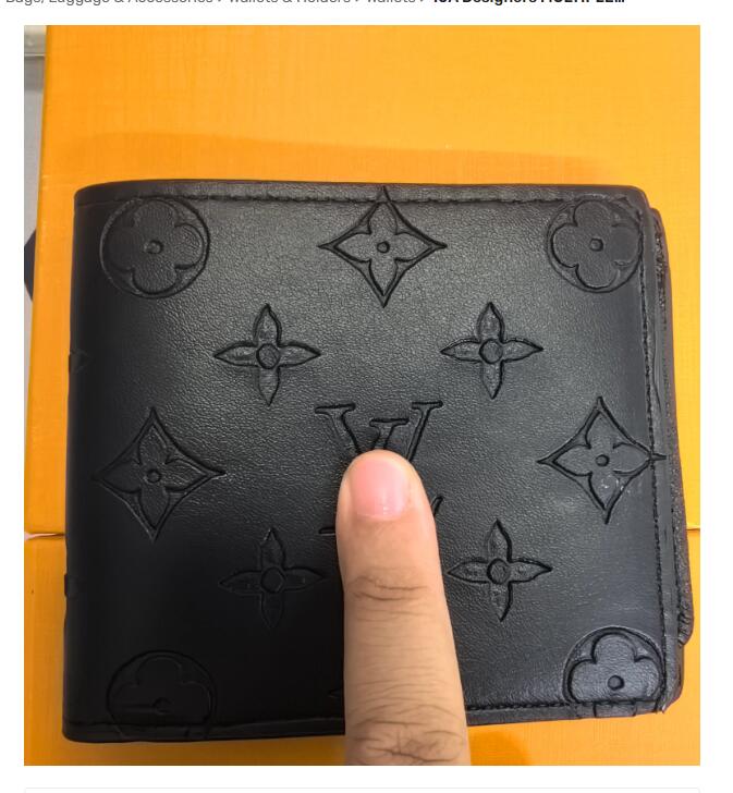 10A Designers MULTIPLE Wallet Paris Plaid Style Mens billfold Women Purse High-end Water ripple flowers SLENDER Wallets handbag With box dust bag
