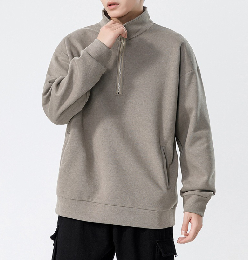 A579 sweat-shirt à col roulé pour hommes automne et hiver épaissi ample tendance décontracté