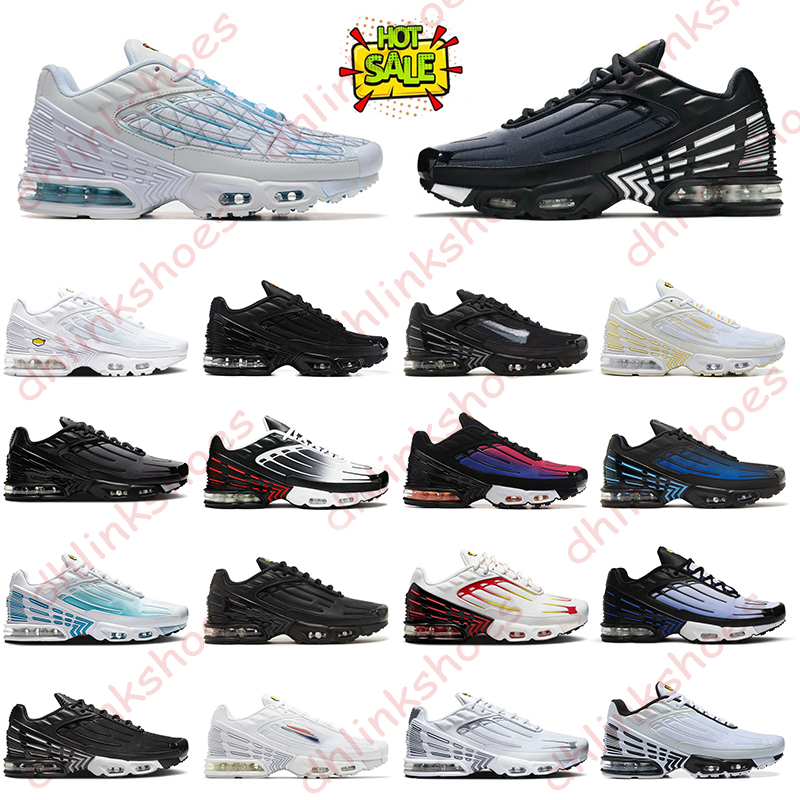 2026 Tn Plus 3 shoes For Men Women Tuned tn3 running shoes designer top quality Triple Black White Obsidian Wolf Grey Aqua Gradient Hyper Blue sneak