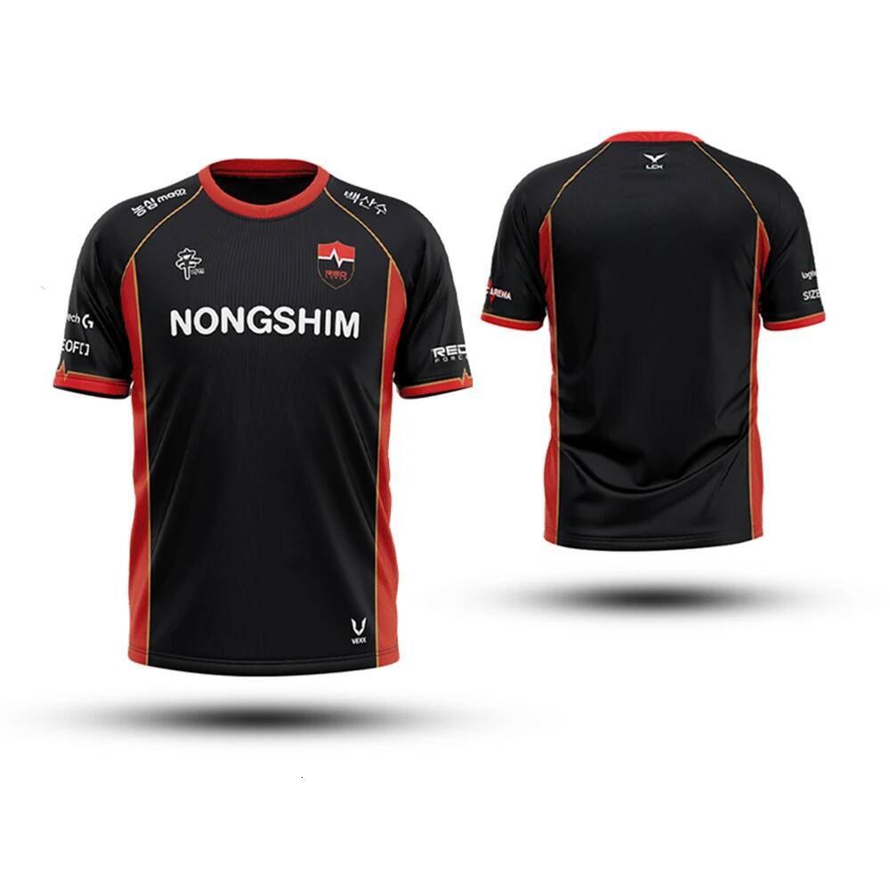Men's T-shirts Ns Redforce Esports Club Jersey League of Legends Lck Vct Training Uniform Fans Gift Unisex Summer Breathable Sports t Shirts Zu
