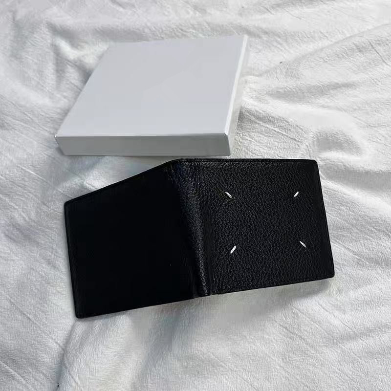 Classic wallet Four-Point Stitching Multi-slots card holder Genuine Leather Wallet with Lychee pattern Cowhide purse for Men and Women-image-1102583174