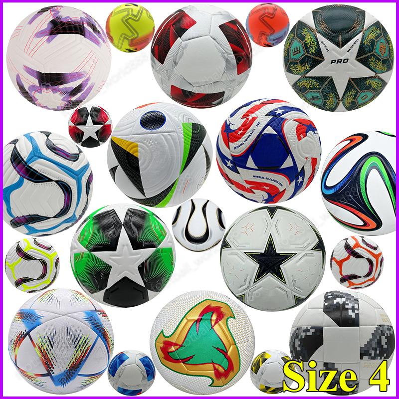 2014 18 23 24 26 size 4 Soccer Balls UCL League Final World Cup 2025 2026 green Silver orange high-grade nice football the balls without air soccer