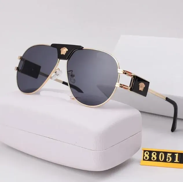 Luxury Fashion Classic For Men Metal Square Gold Frame UV400 Unisex Designer Vintage Style Attitude Sunglasses Protection Eyewear With Box-image-941049702
