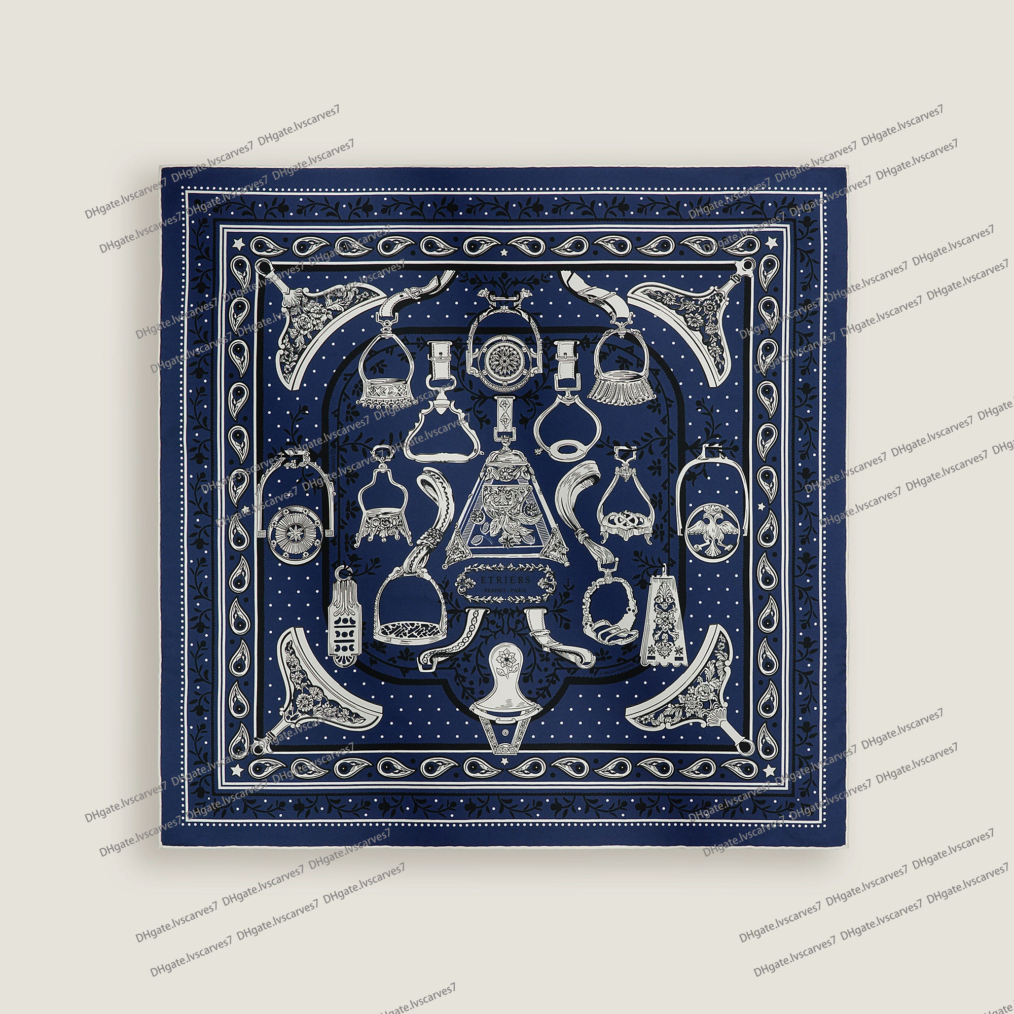 H044351S 01 Foulard de créateur Foulard en soie Foulard pour femmes Été Luxueux Écharpe Haut de gamme Classique Lettre Motif Designer Bandeau Fou