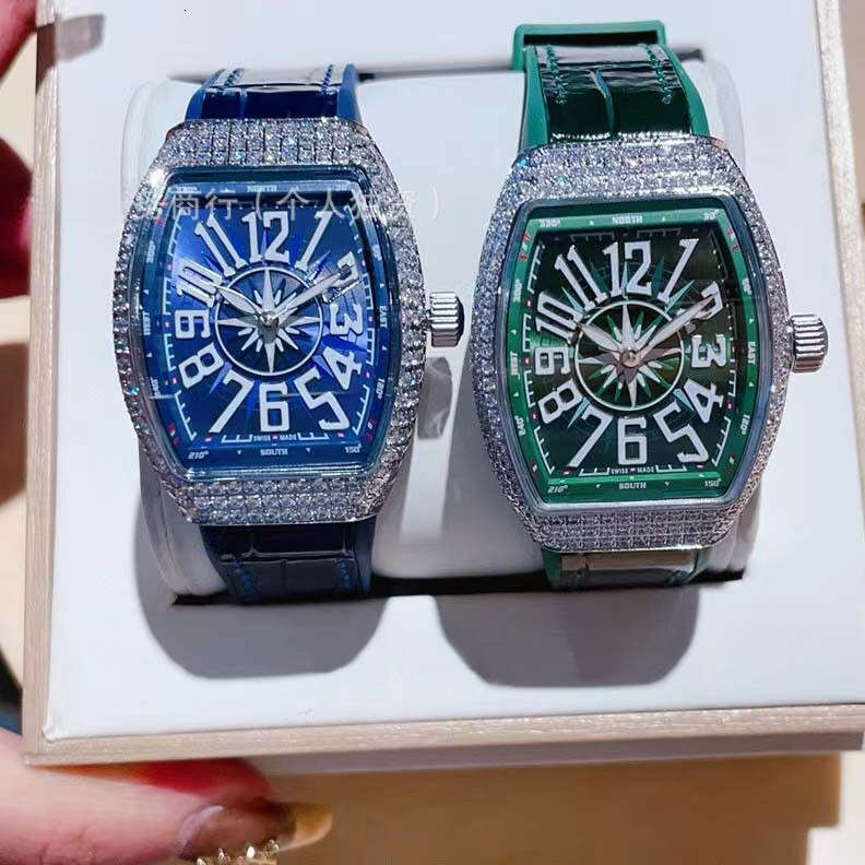 Frank Muller montre raffinée Frank Miller montre bracelet boîtier carrée incrusté de diamants grand cadran mode tendance femme bracelet Danny Roa