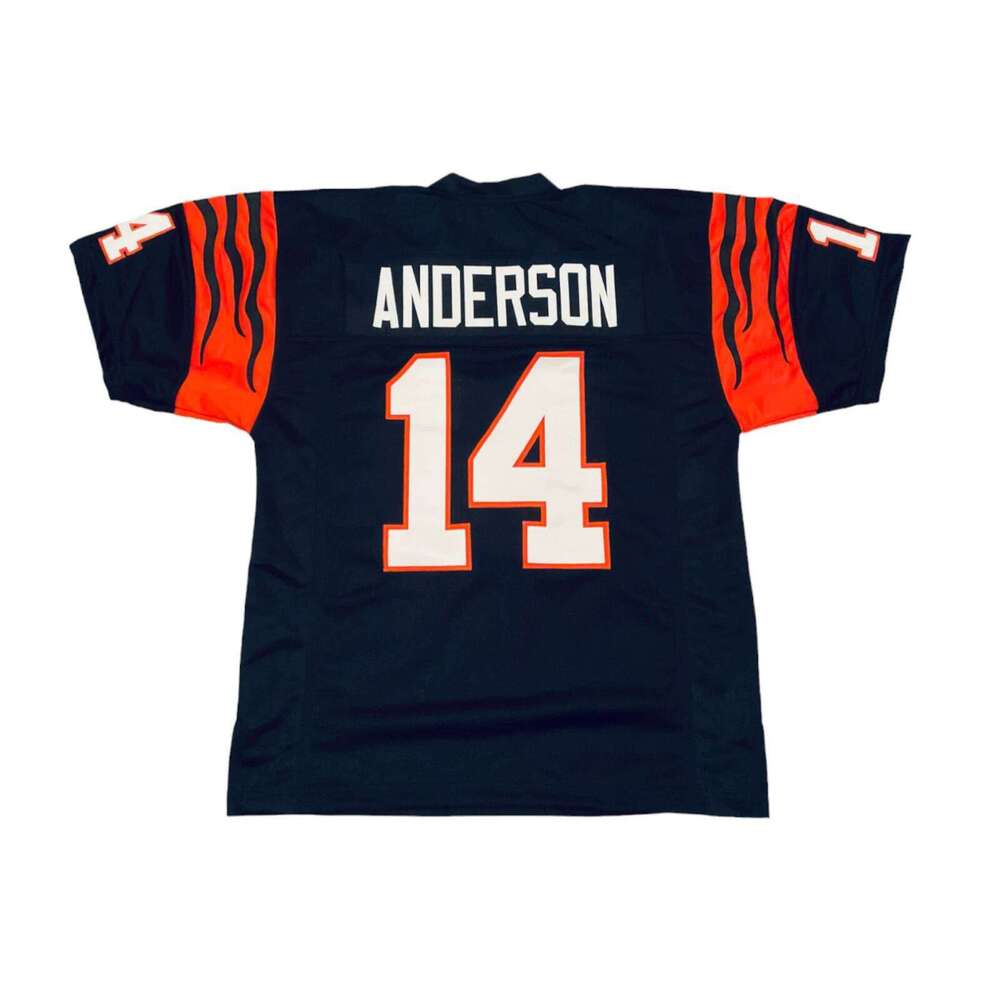 Ken Anderson Sewn Stitched Custom Black Football Jersey Sizes Add any name number size XS-5XL 6XL