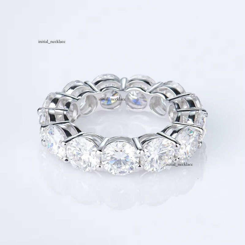 VVS Moissanite Hiop Hop Jewelry D Color Tennis Ring 925 Silver