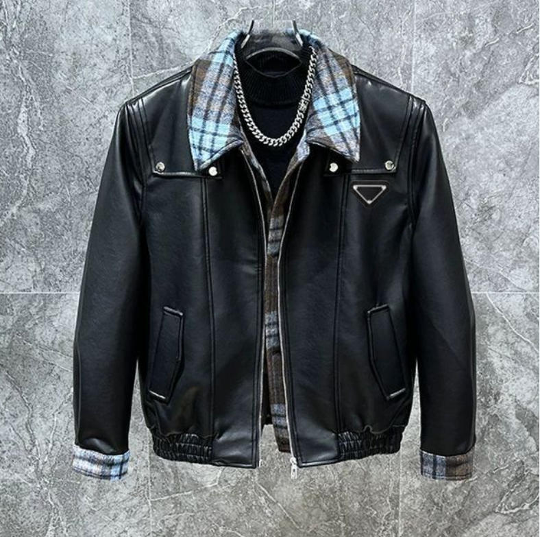 Men's Faux Leather Jackets Outdoor Brand Windbreaker Designer Vintage Jacket Zipper Casual Chamarras Para Hombre Spring Autumn Coats Streetwear