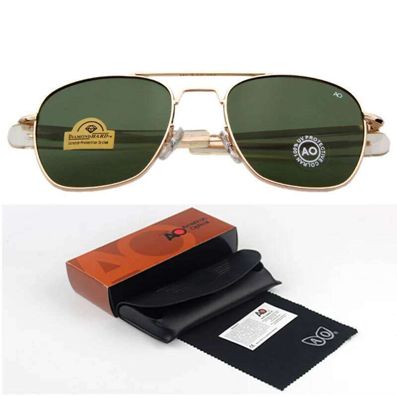 Fashion Sunglasses Men American Army Military Brand Designer AO Sun Glasses For Male Optical Glass Lens de sol RS263 X260104