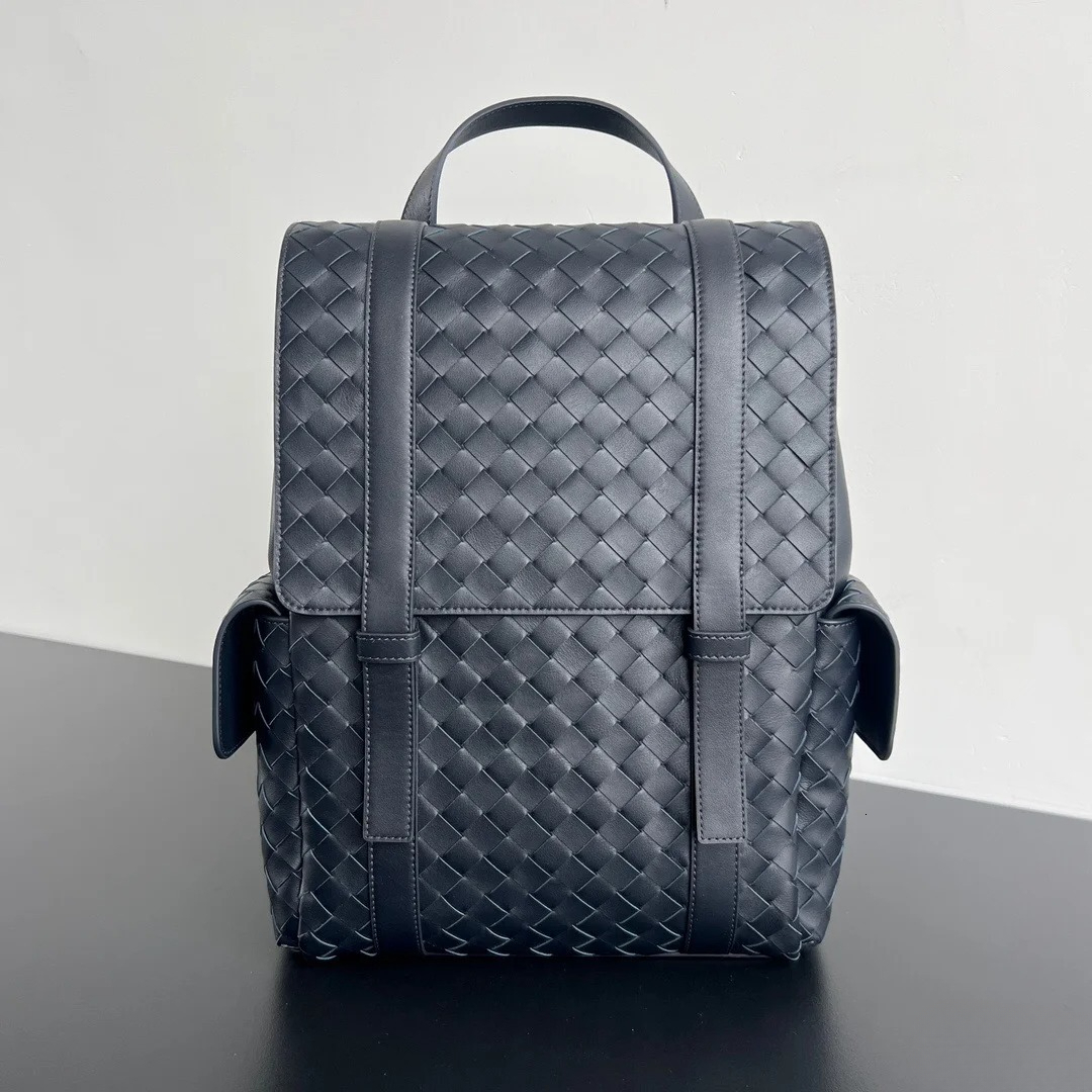 New leather woven backpack multifunctional casual business computer bag men's and women's travel bag large capacity backpack correct le