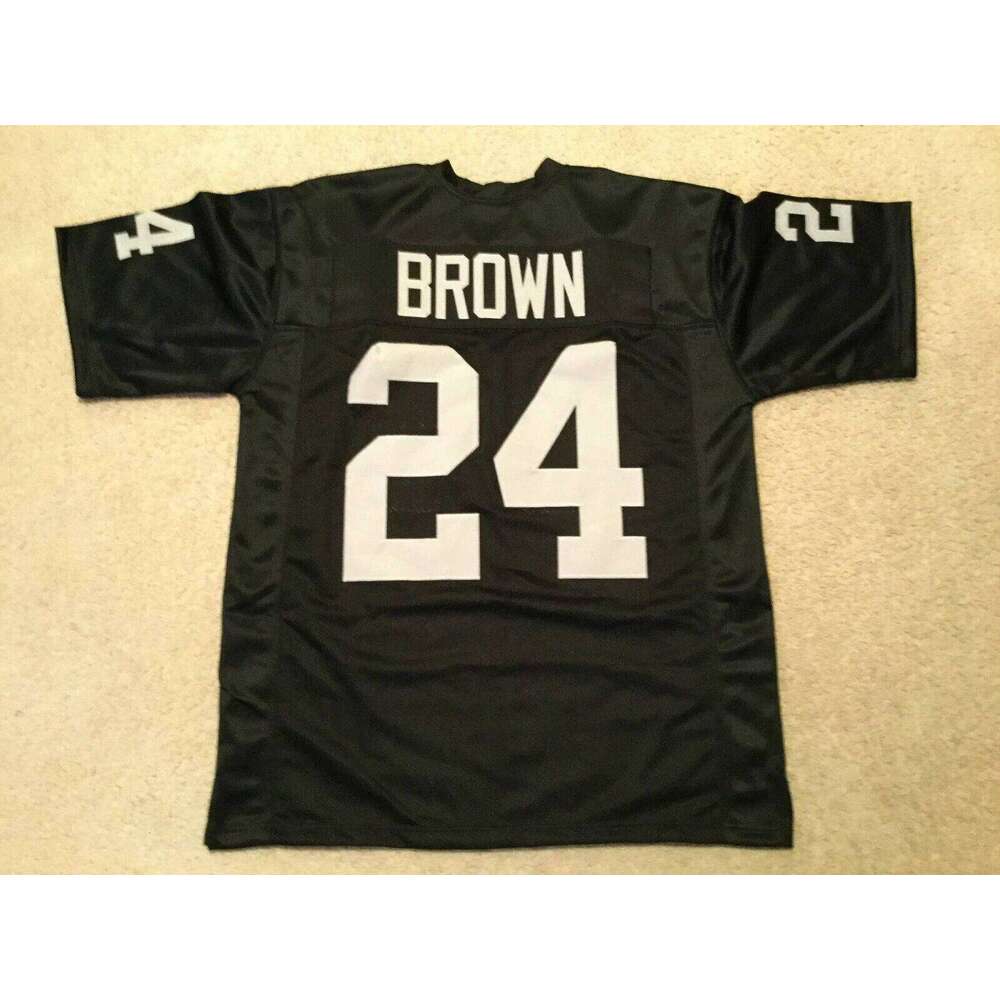 CUSTOM Sewn Stitched Willie Brown Black Football Jersey Add any name number size XS-5XL 6XL