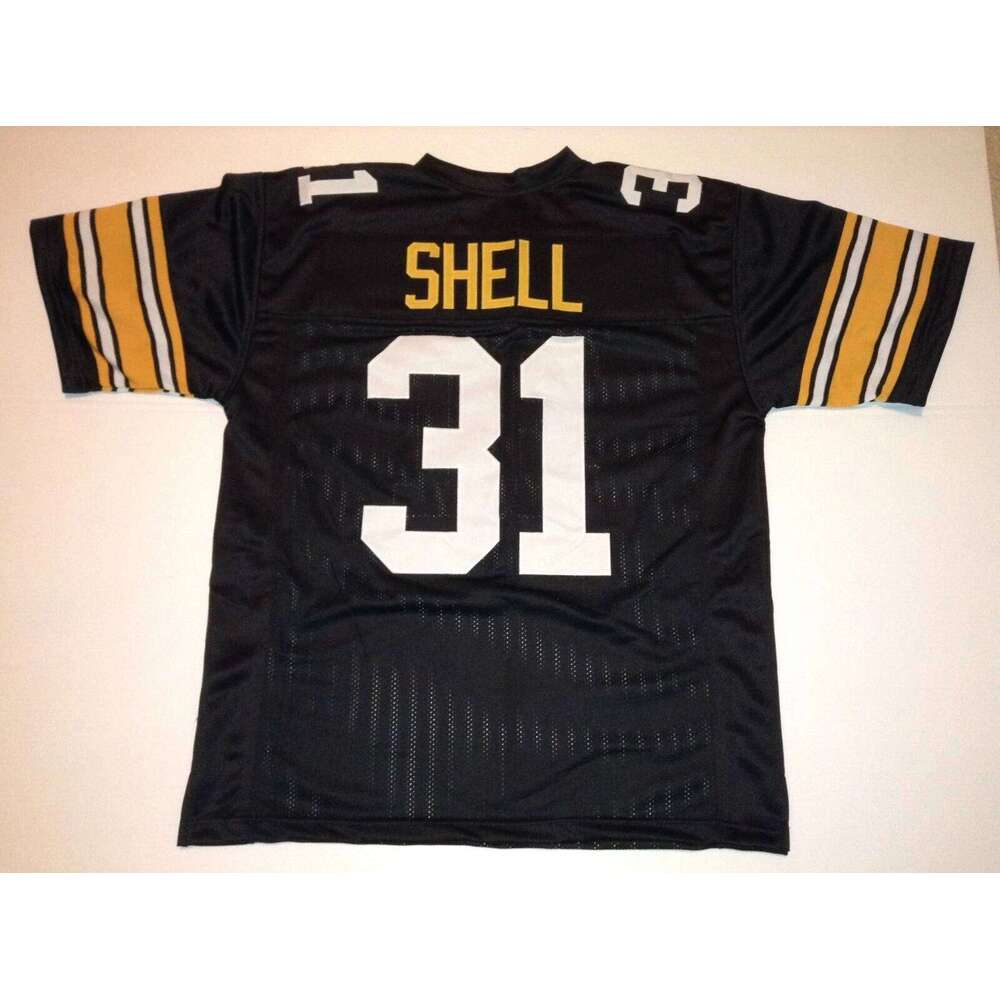 CUSTOM Sewn Stitched Donnie Shell Black Football Jersey Add any name number size XS-5XL 6XL