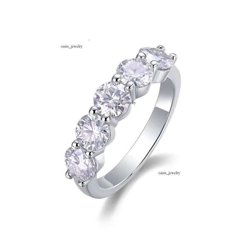 5mm GRA Genuine Silicon Stone VVS Moissanite VVS1 D Color 925 Sterling Silver Wedding Engagement Ring Fine Jewelry Wholesale