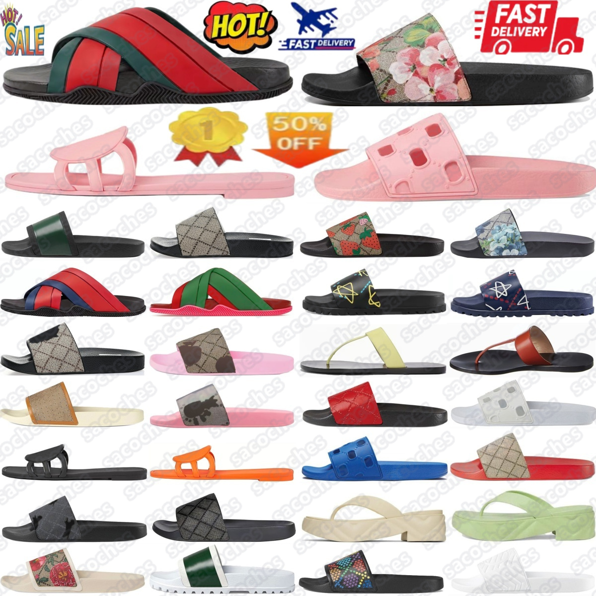 slippers slides Web designer slide Double Chevrons Thong Platform Sandal sliders stripe animal printed matelasse Rubber Interlocking men women #7