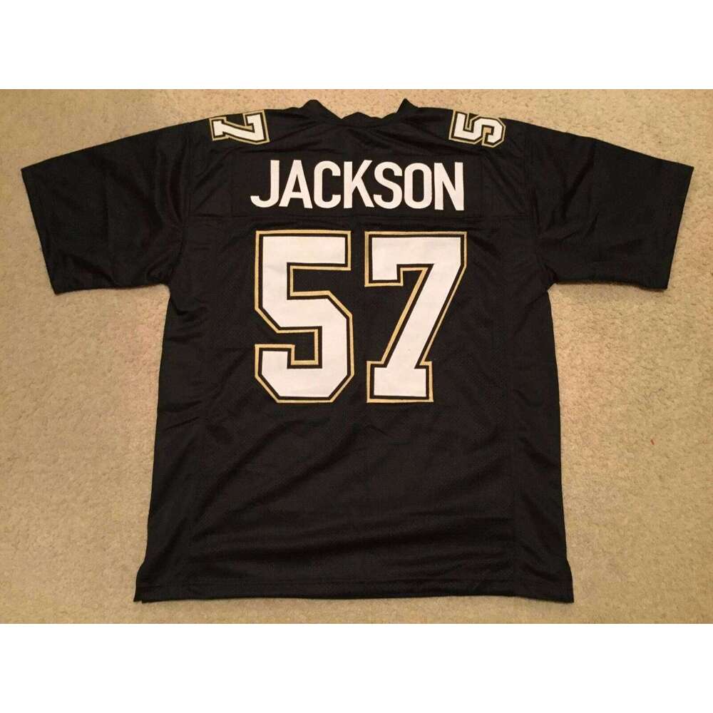 CUSTOM Sewn Stitched Rickey Jackson Black Football Jersey Add any name number size XS-5XL 6XL