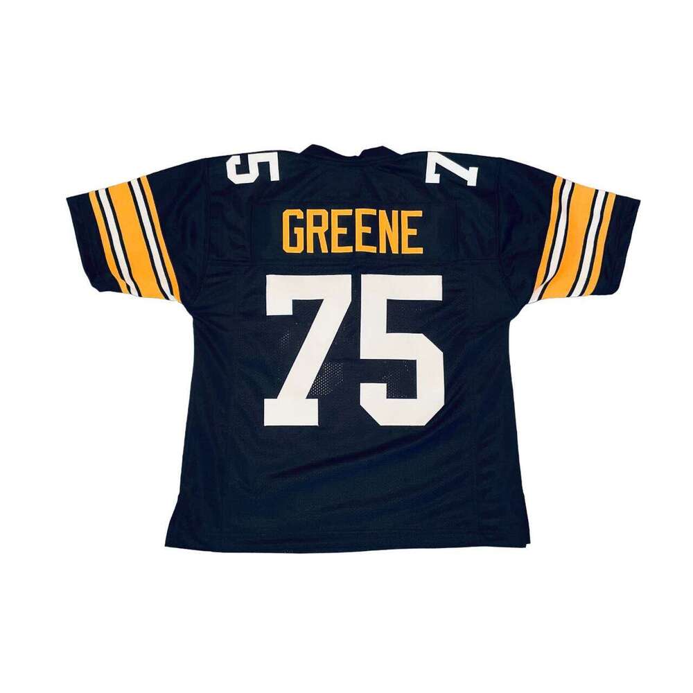 Joe Greene Sewn Stitched Custom Black Football Jersey Sizes Add any name number size XS-5XL 6XL