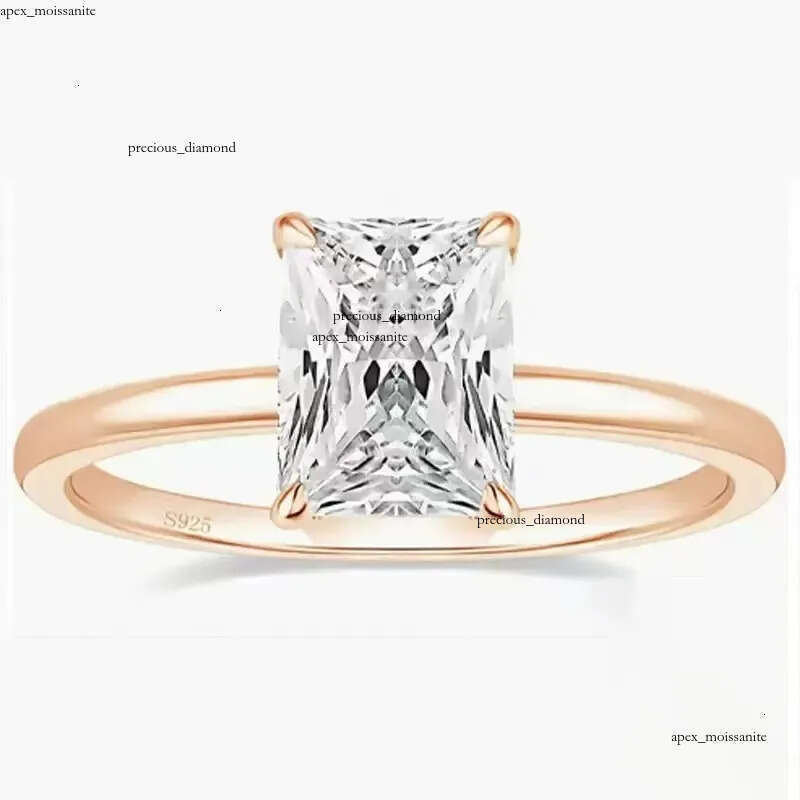 Custom Vvs Lab Grown Created Diamond Band Women Set 10K 14K 18K Solid Gold Cured Eternity Wedding Ring Fine Jewelry