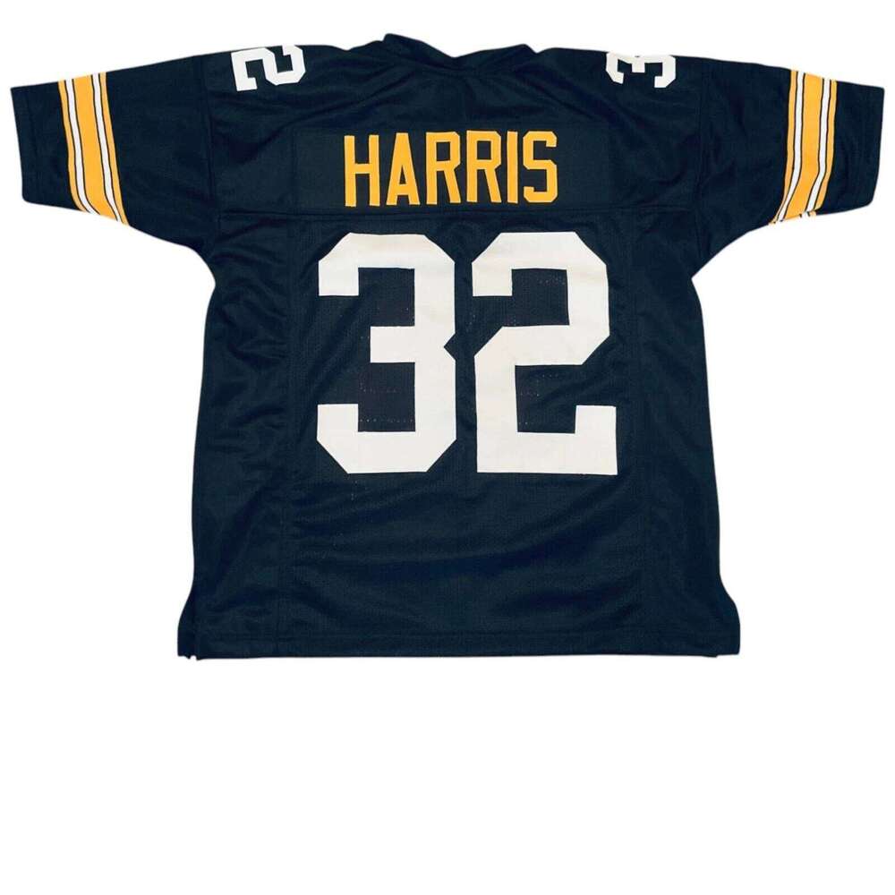 Franco Harris Sewn Stitched Custom Black Football Jersey Sizes Add any name number size XS-5XL 6XL