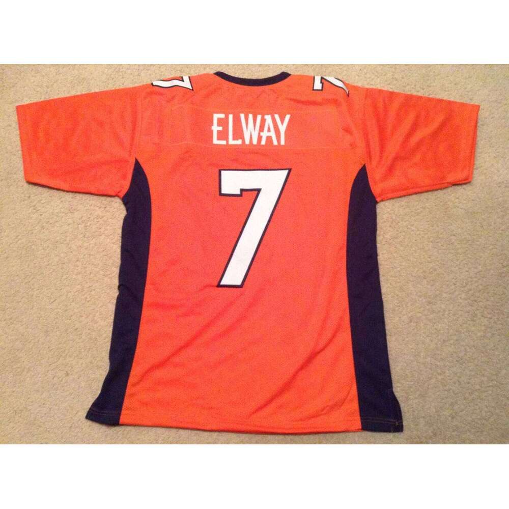 CUSTOM Sewn Stitched John Elway Orange Football Jersey Add any name number size XS-5XL 6XL