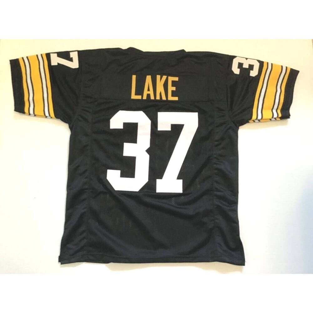 CUSTOM Sewn Stitched Carnell Lake Black Football Jersey Add any name number size XS-5XL 6XL