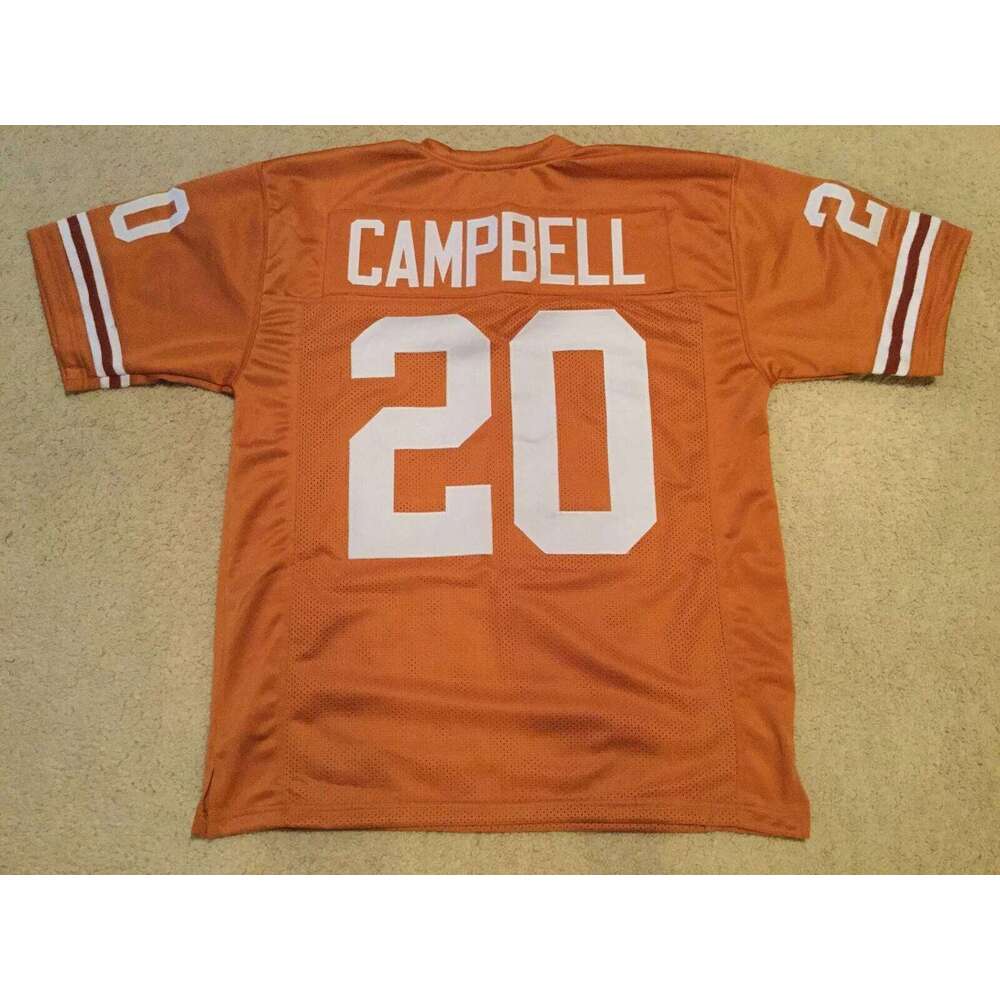 CUSTOM Sewn Stitched Earl Campbell Burnt Orange Football Jersey Add any name number size XS-5XL 6XL