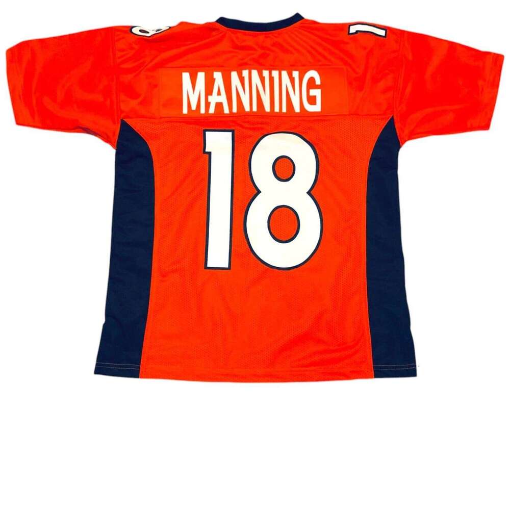 Peyton Manning Sewn Stitched Custom Orange Football Jersey Sizes Add any name number size XS-5XL 6XL
