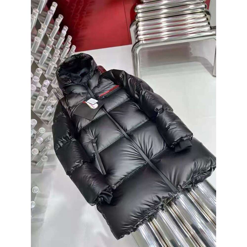 X-long down jackets designer letter red stripe jacket down coats winter jackets doudoune fashion thich sport shreet unisex s-2xl high quality zipper