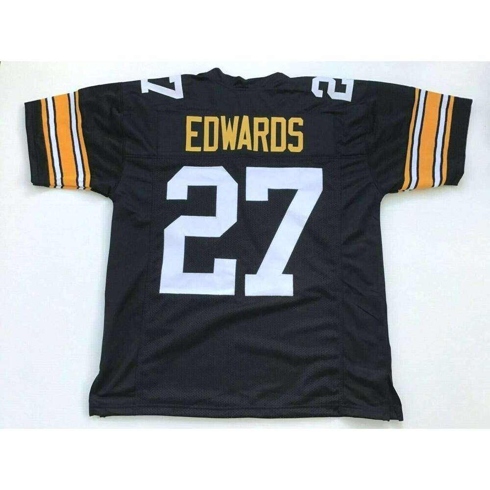 CUSTOM Sewn Stitched Glen Edwards Black Football Jersey Add any name number size XS-5XL 6XL