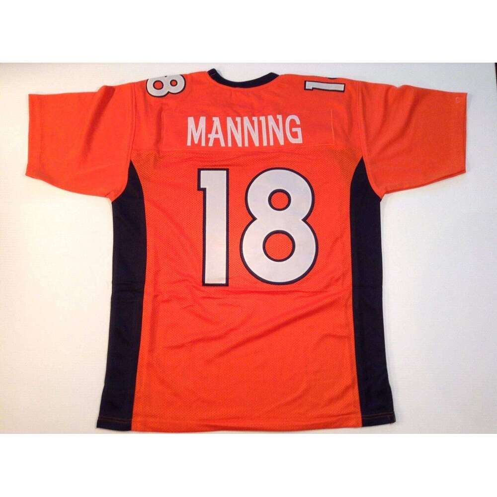 CUSTOM Sewn Stitched Peyton Manning Orange Football Jersey Add any name number size XS-5XL 6XL