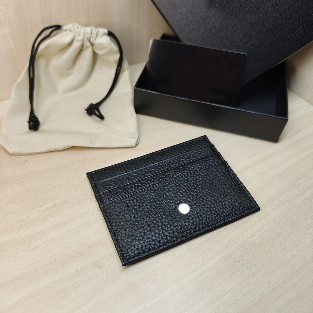 Luxury Gift Wallet Luxury Brand Designer Cardholder Mini Pocket Wallet Leather Ultra Thin Business Card Box Original Packaging