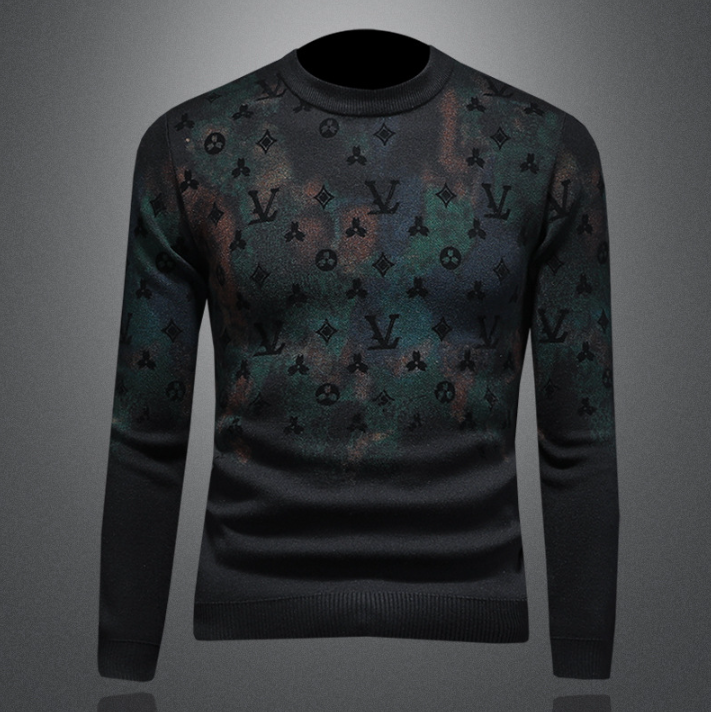 European Station 2026 New Winter Luxury Brand Designer Men's and Women's Round Neck High Craft Plush Printed Sweater Knitwear Top Asian Si