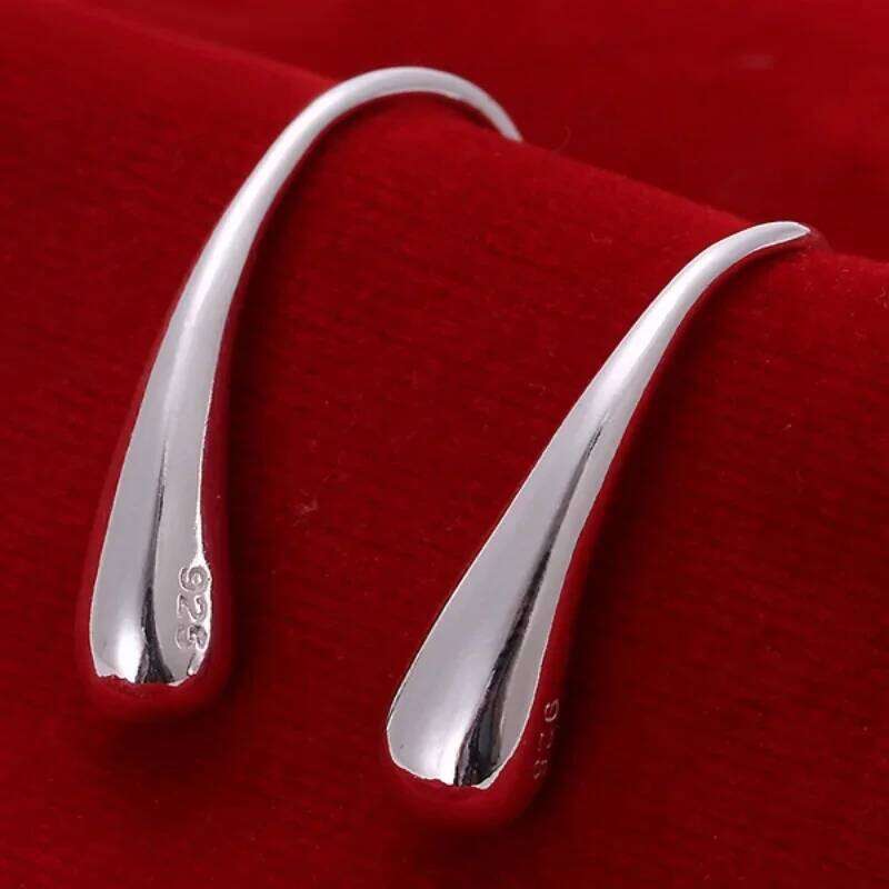 Hot Sale 925 Silver Earring Fashion Jewelry Teardrop/Water drop/Raindrop Dangle Earrings For Women Valentine Gifts 0c7db
