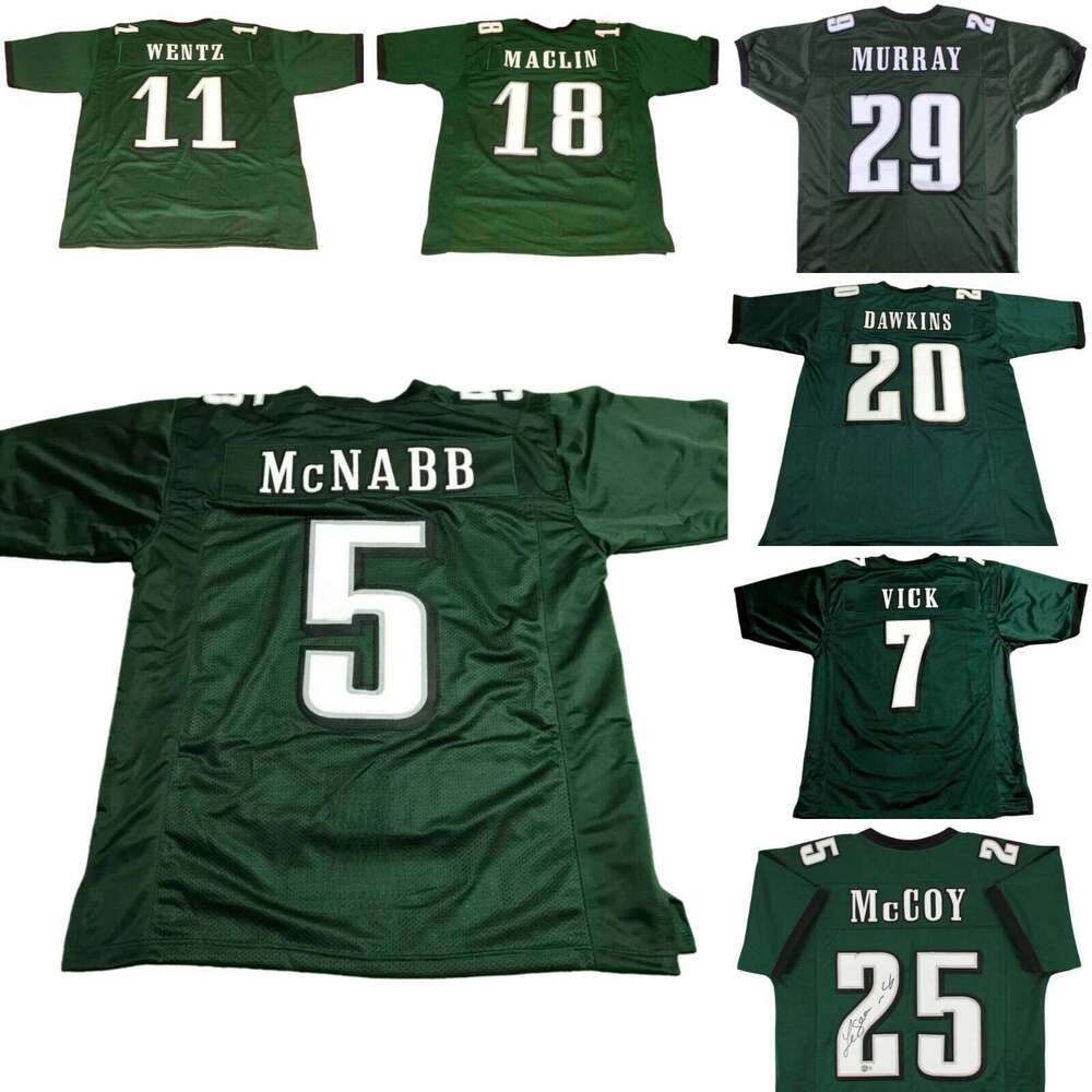 Custom Adult/Youth WENTZ MACLIN MURRAY DAWKINS McNABB VICK McCOY 2025 Green Limited All Stitched Football Jersey Add any name number size XS-5XL 6XL