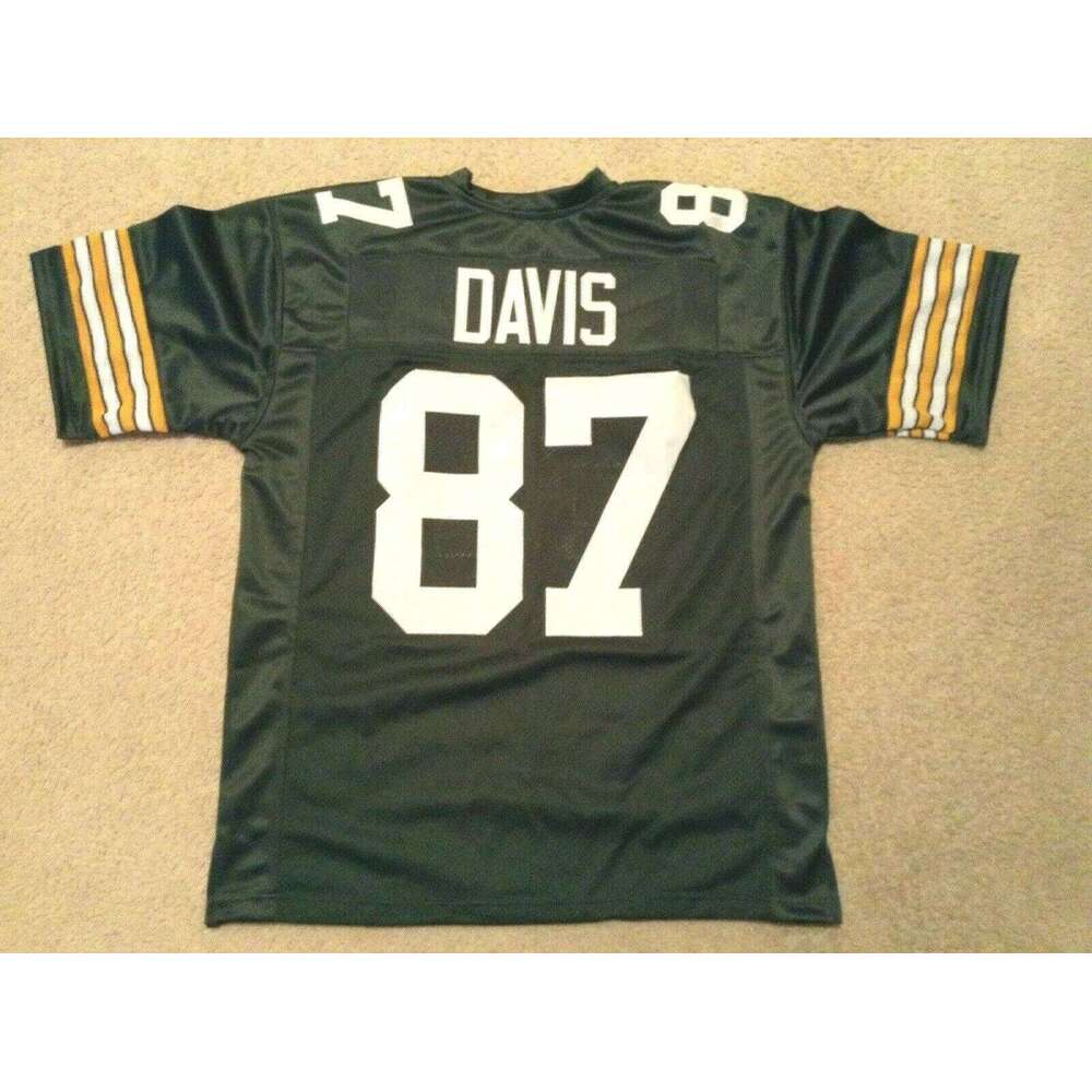 CUSTOM Sewn Stitched Willie Davis Green Football Jersey Add any name number size XS-5XL 6XL
