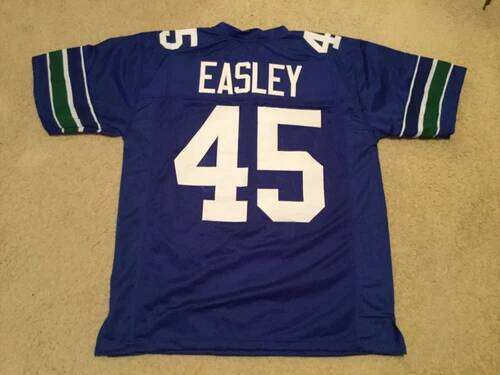 CUSTOM Sewn Stitched Kenny Easley Blue Football Jersey Add any name number size XS-5XL 6XL