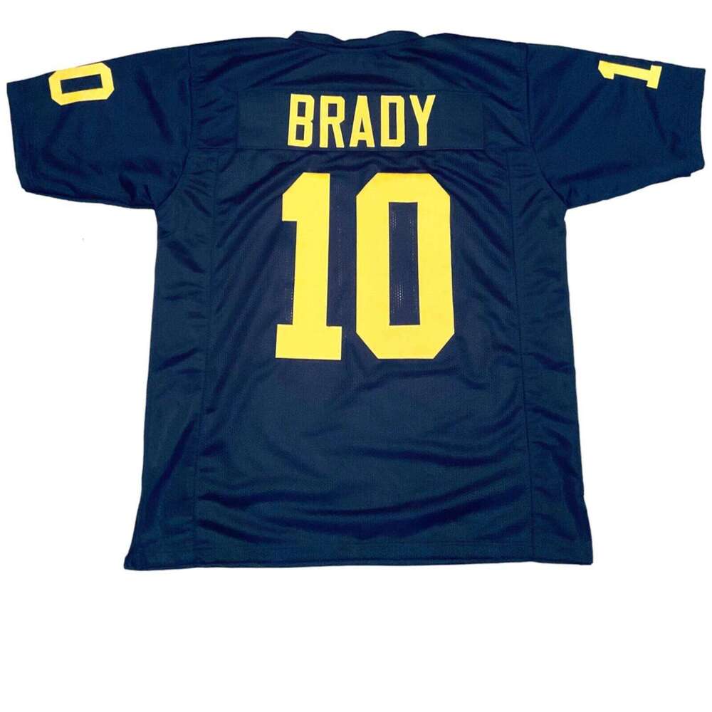 Tom Brady CUSTOM Sewn Stitched Blue Football Jersey Add any name number size XS-5XL 6XL