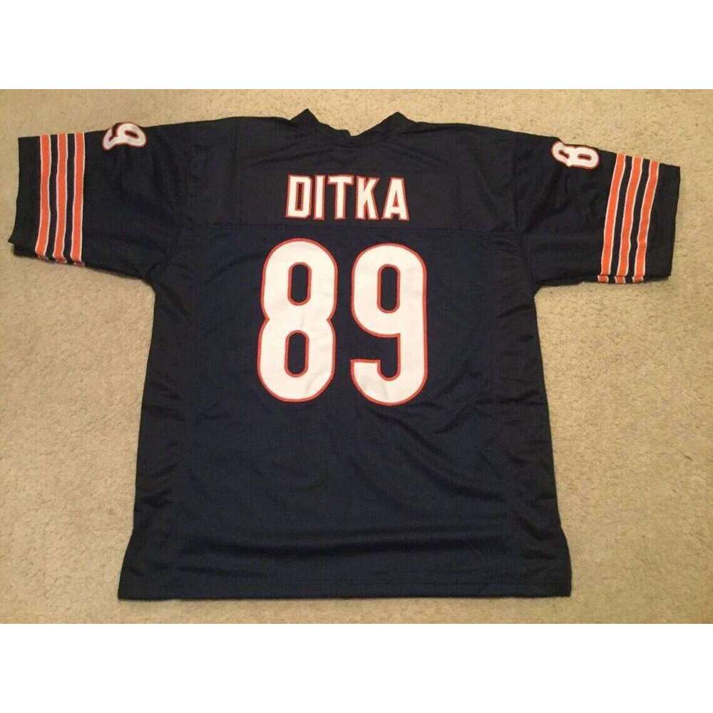 CUSTOM Sewn Stitched Mike Ditka Blue or White Football Jersey Add any name number size XS-5XL 6XL