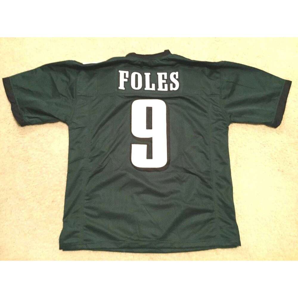 CUSTOM Sewn Stitched Nick Foles Green Football Jersey Add any name number size XS-5XL 6XL
