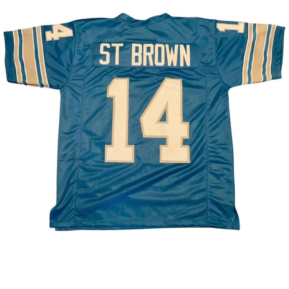 CUSTOM Stitched Sewn #14 Blue Football Jersey Add any name number size XS-5XL 6XL