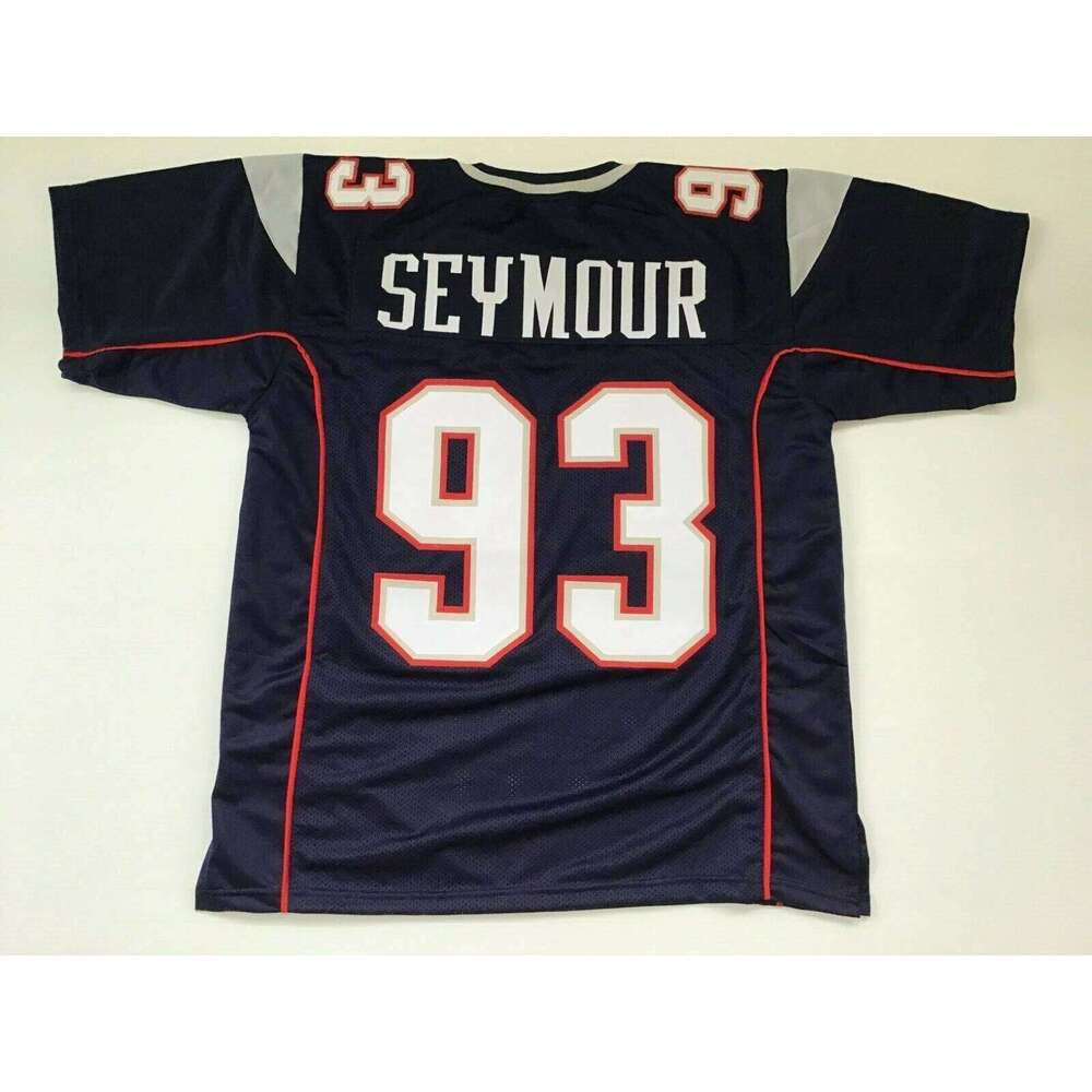 CUSTOM Sewn Stitched Richard Seymour Blue Football Jersey Add any name number size XS-5XL 6XL