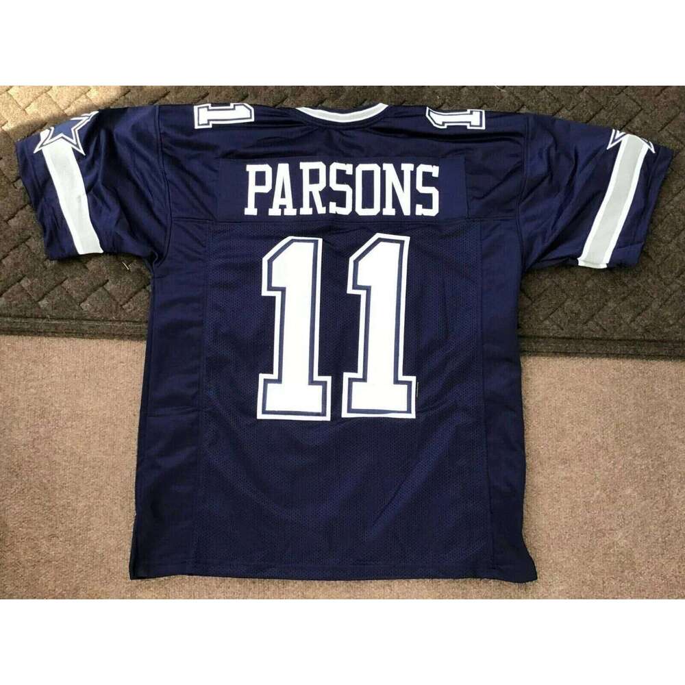 Parsons CUSTOM Stitched Sewn Blue Football Jersey Add any name number size XS-5XL 6XL