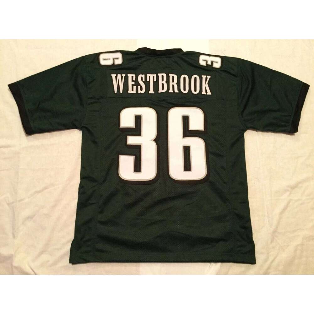 CUSTOM Sewn Stitched Brian Westbrook Green Football Jersey Add any name number size XS-5XL 6XL