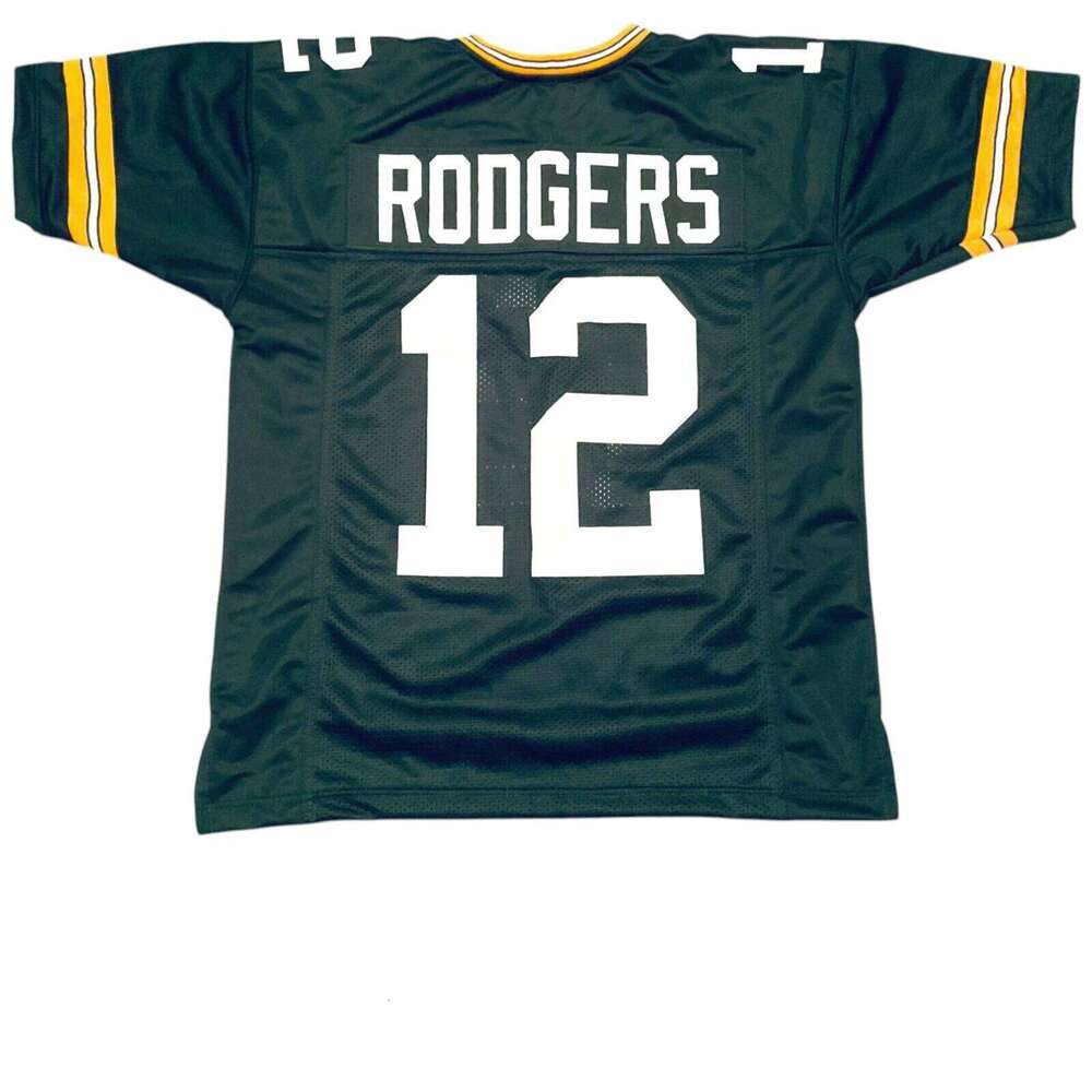 Aaron Rodgers Sewn Stitched Custom Green Football Jersey Sizes Add any name number size XS-5XL 6XL