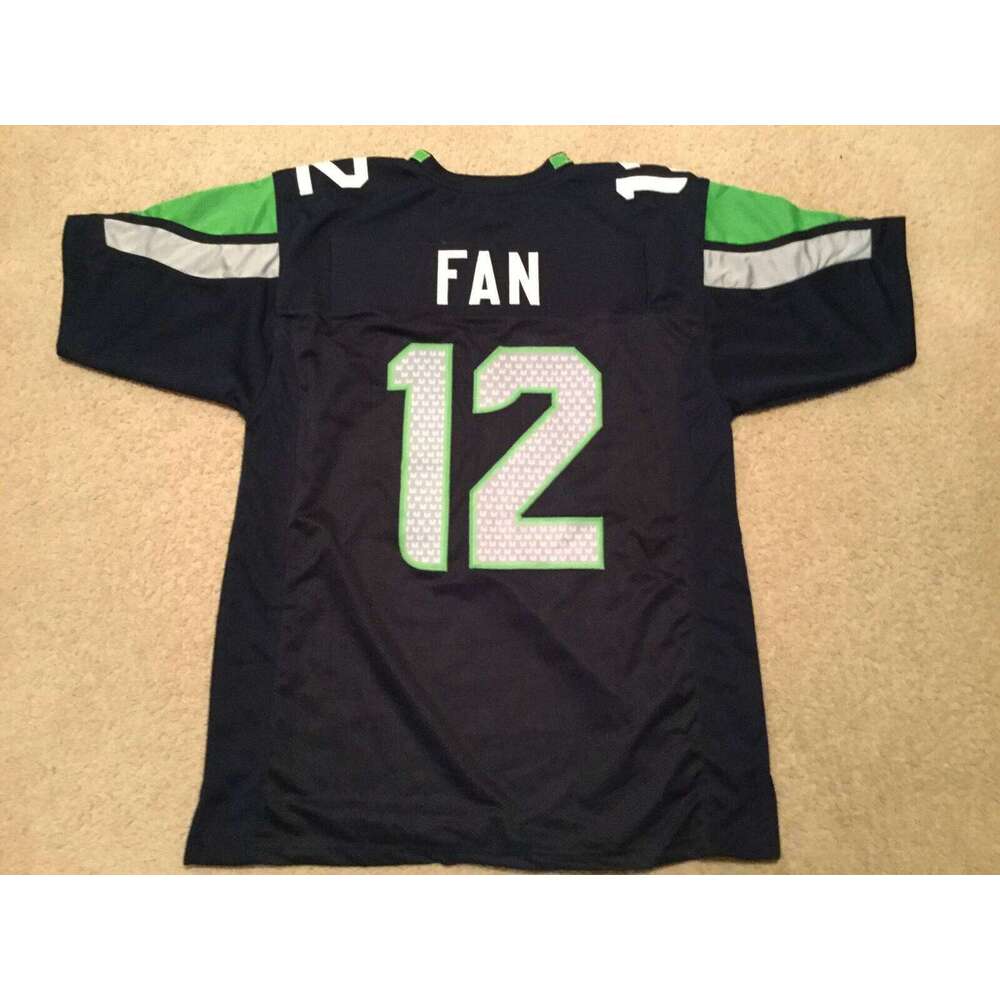 CUSTOM Sewn Stitched 12th Fan Blue Football Jersey Add any name number size XS-5XL 6XL