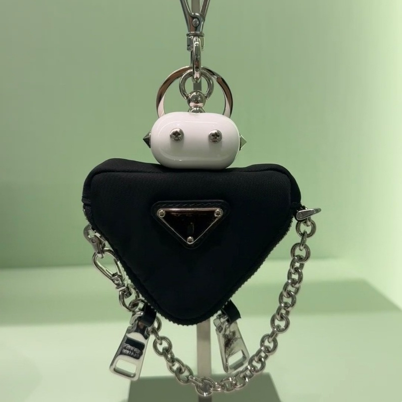 Porte-monnaie de marque en Nylon Robot Triangle portefeuille porte-clés sac pendentif sac pour écouteurs