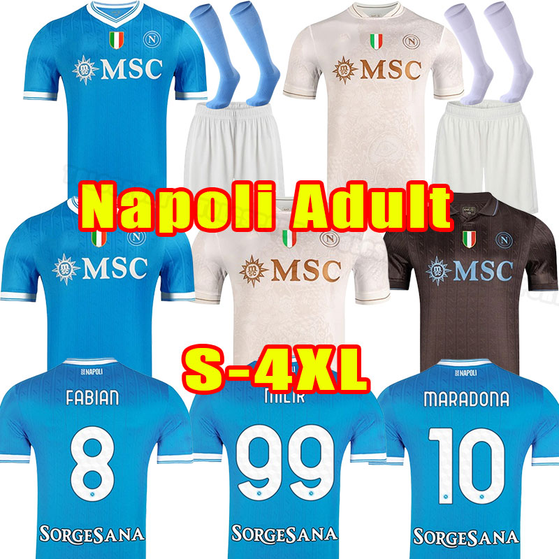 Fans Player version 25 26 NAPOLI soccer jerseys Naples ZIELINSKI ANGUISSA OLIVERA KVARATSKHELIA OSIMHEN FABIAN LOZANO home away men full kits adu-image-927395352