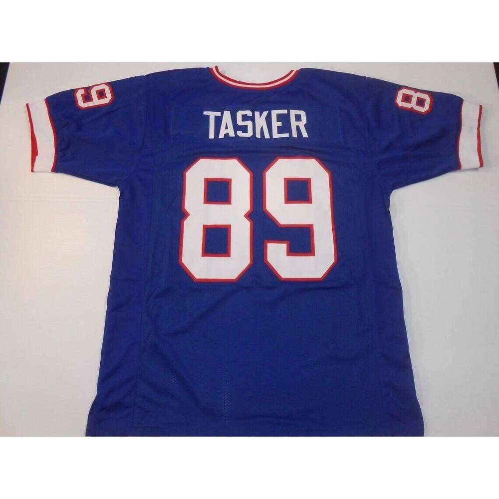 CUSTOM Sewn Stitched Steve Tasker Blue or White Football Jersey Add any name number size XS-5XL 6XL