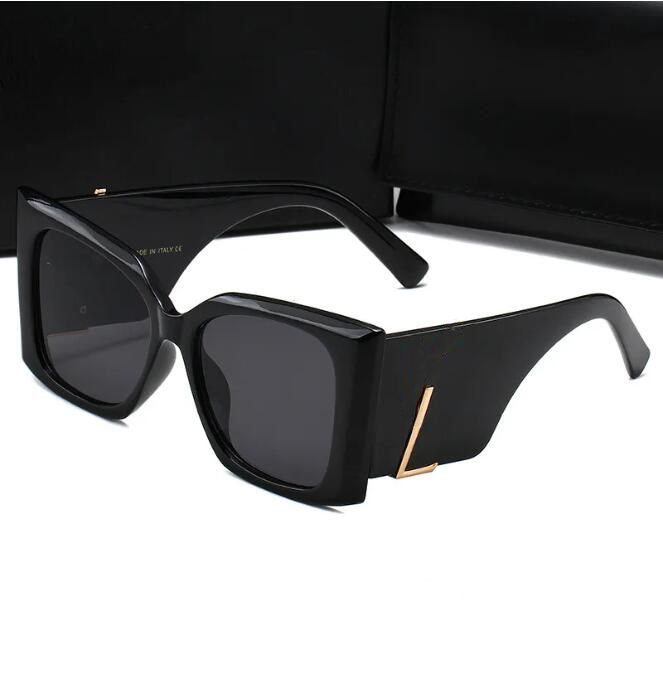 designer frame Glasses Women Luxury Metal Sunglasses For letter eyeglasses womens Vintage Mens Sun Goggle sunglasses high quality with box