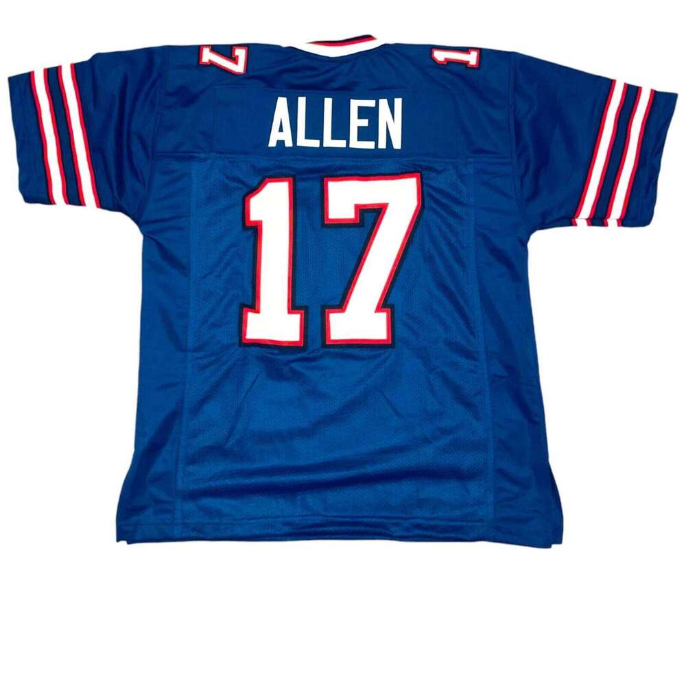 #17 Sewn Stitched Custom Blue Football Jersey Add any name number size XS-5XL 6XL